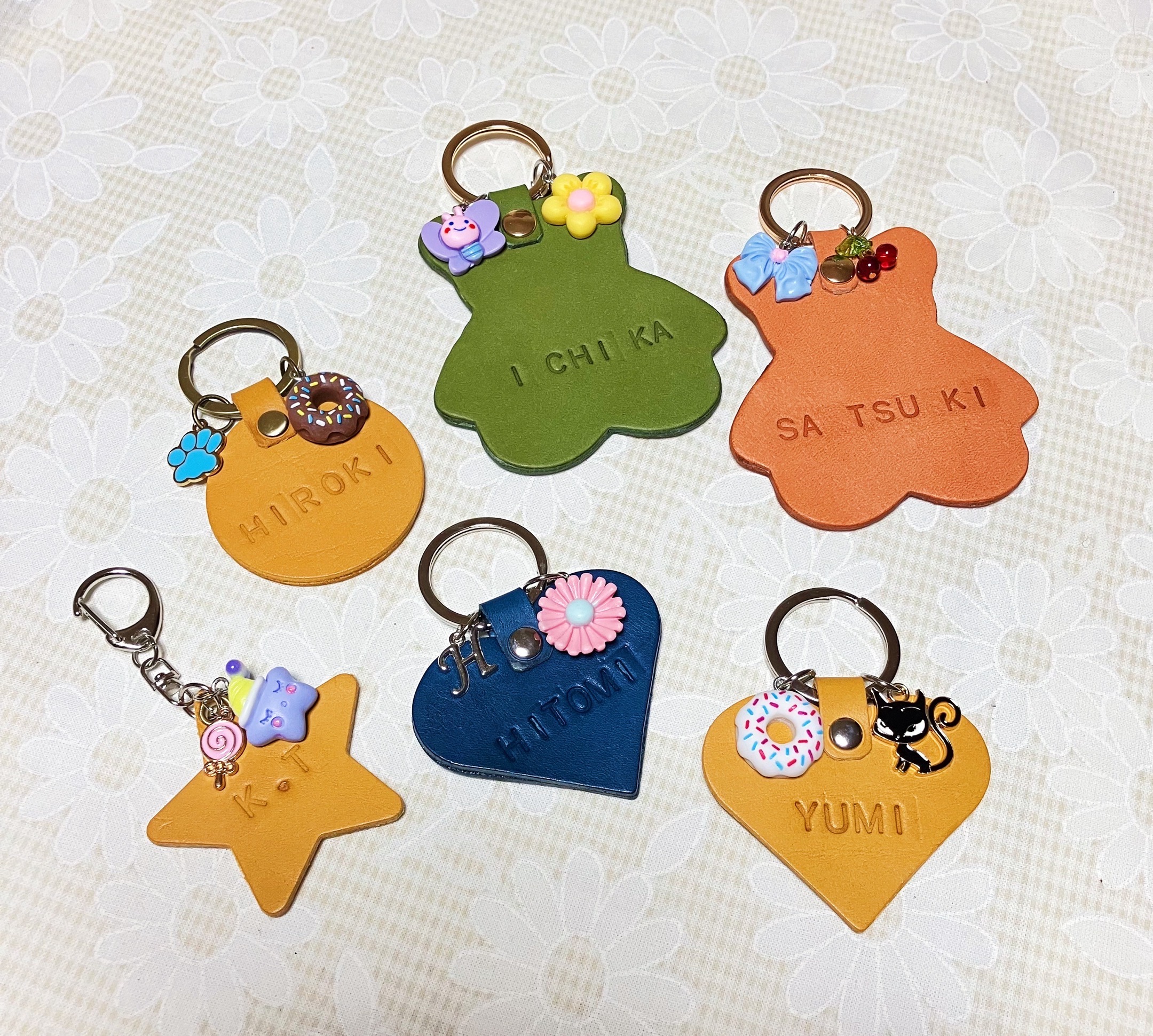 革のお名前キーホルダー作りワークショップ⑨