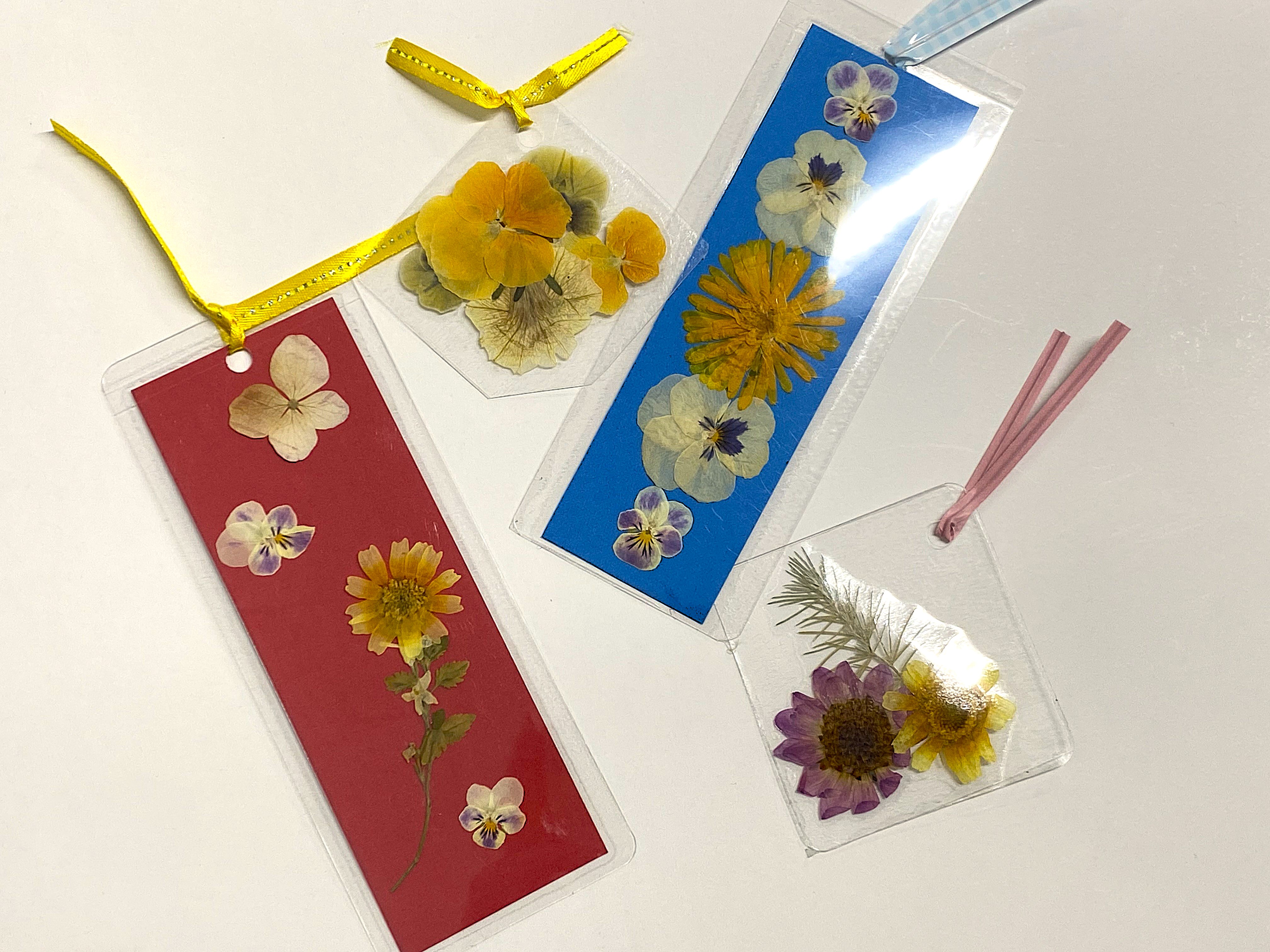 【西分館】おしばなでしおりをつくろう！