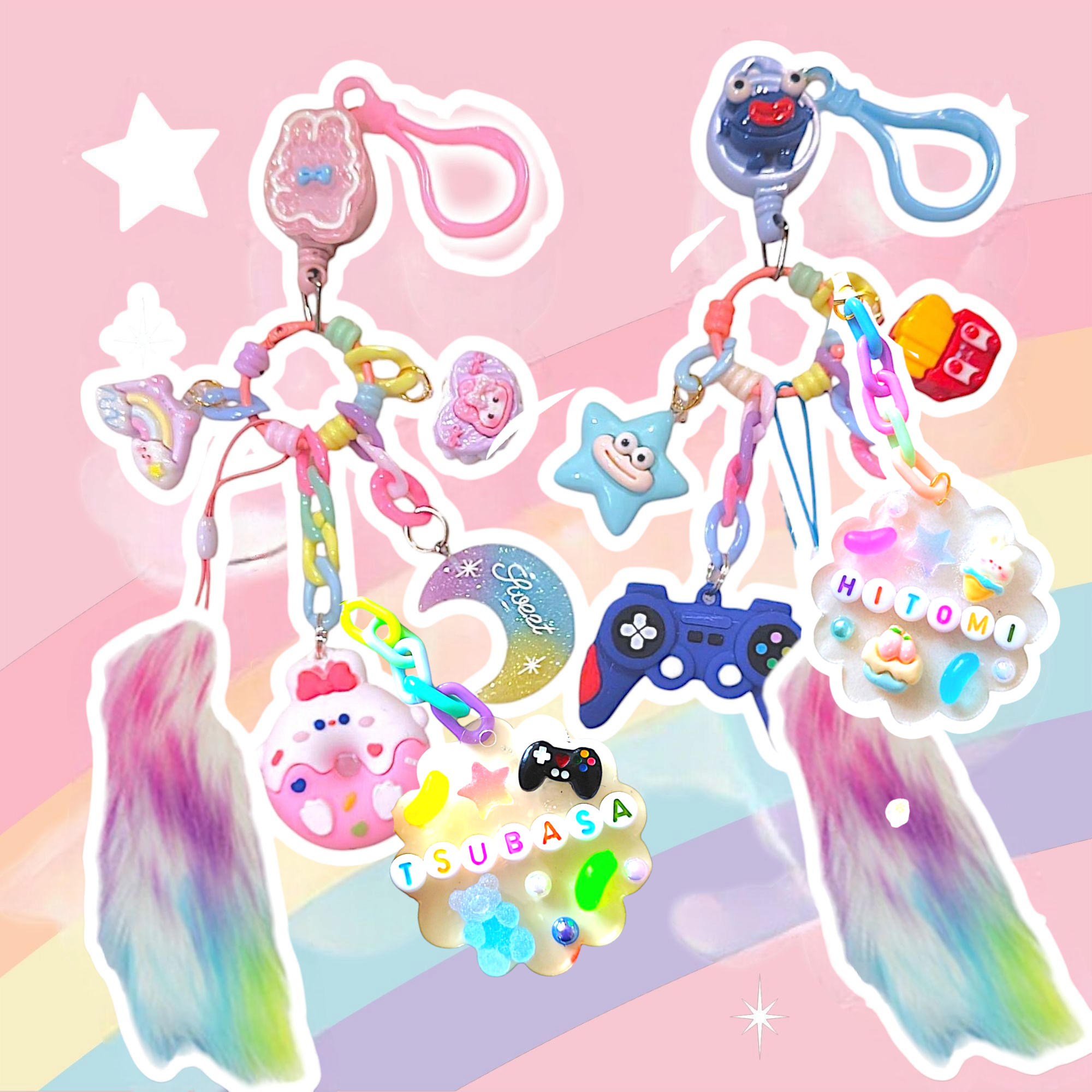 【中央】ネームタグじゃらじゃらデコチャーム②