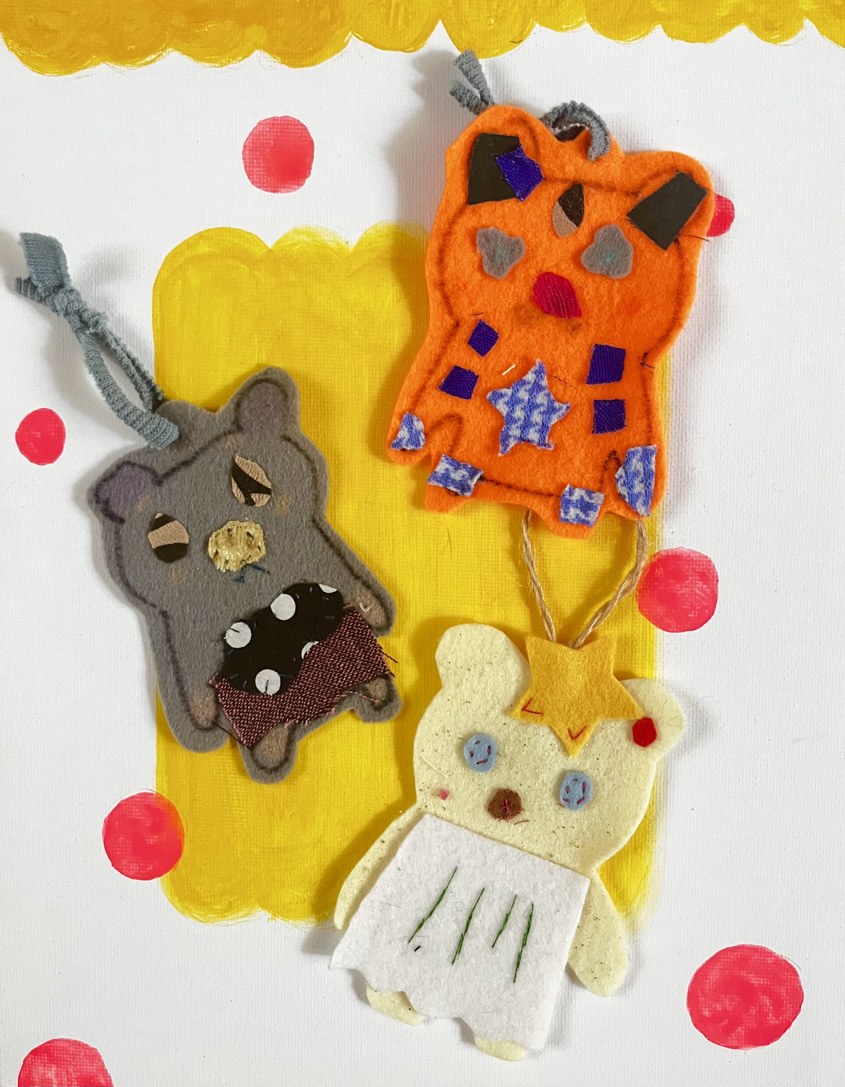 自分を守ってくれるマイお守りくまポフを作る④