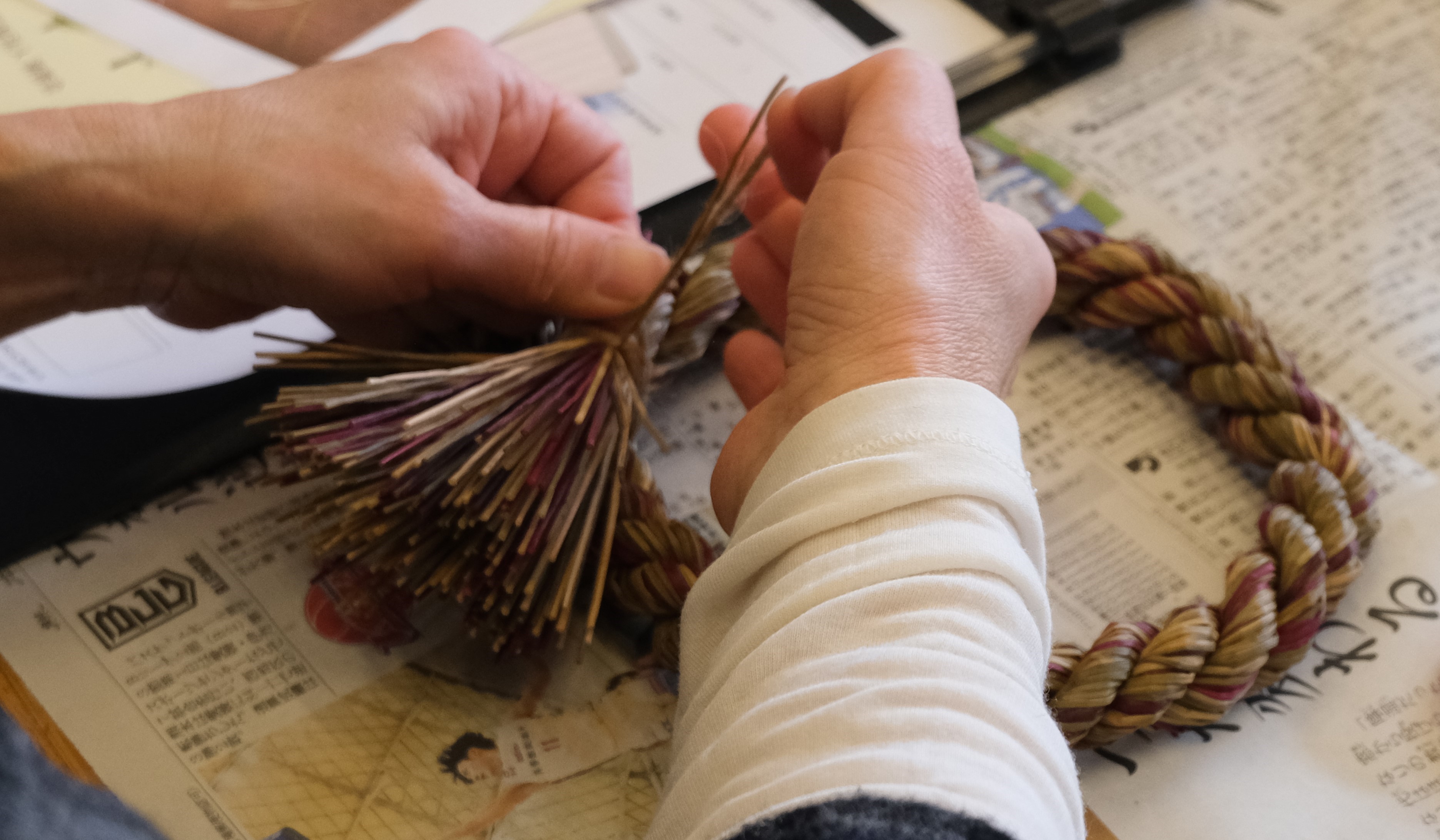 カラフルい草で作る　お正月飾り②