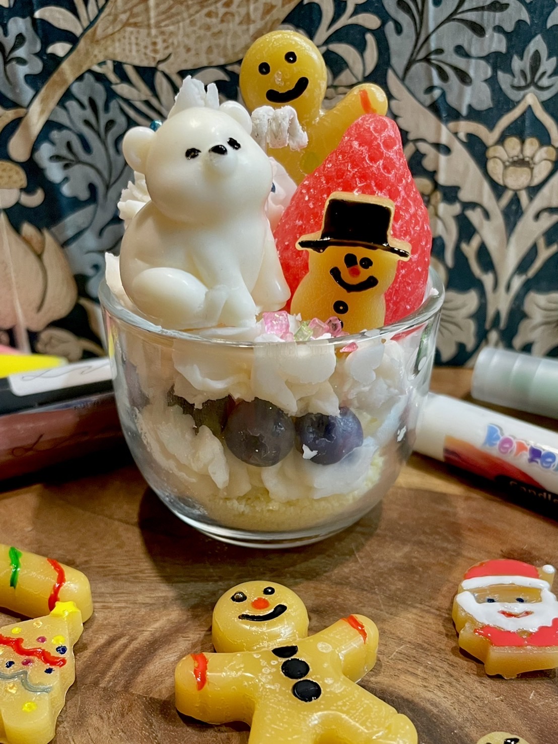 アイシングクッキーのクリスマスパフェキャンドル⑤