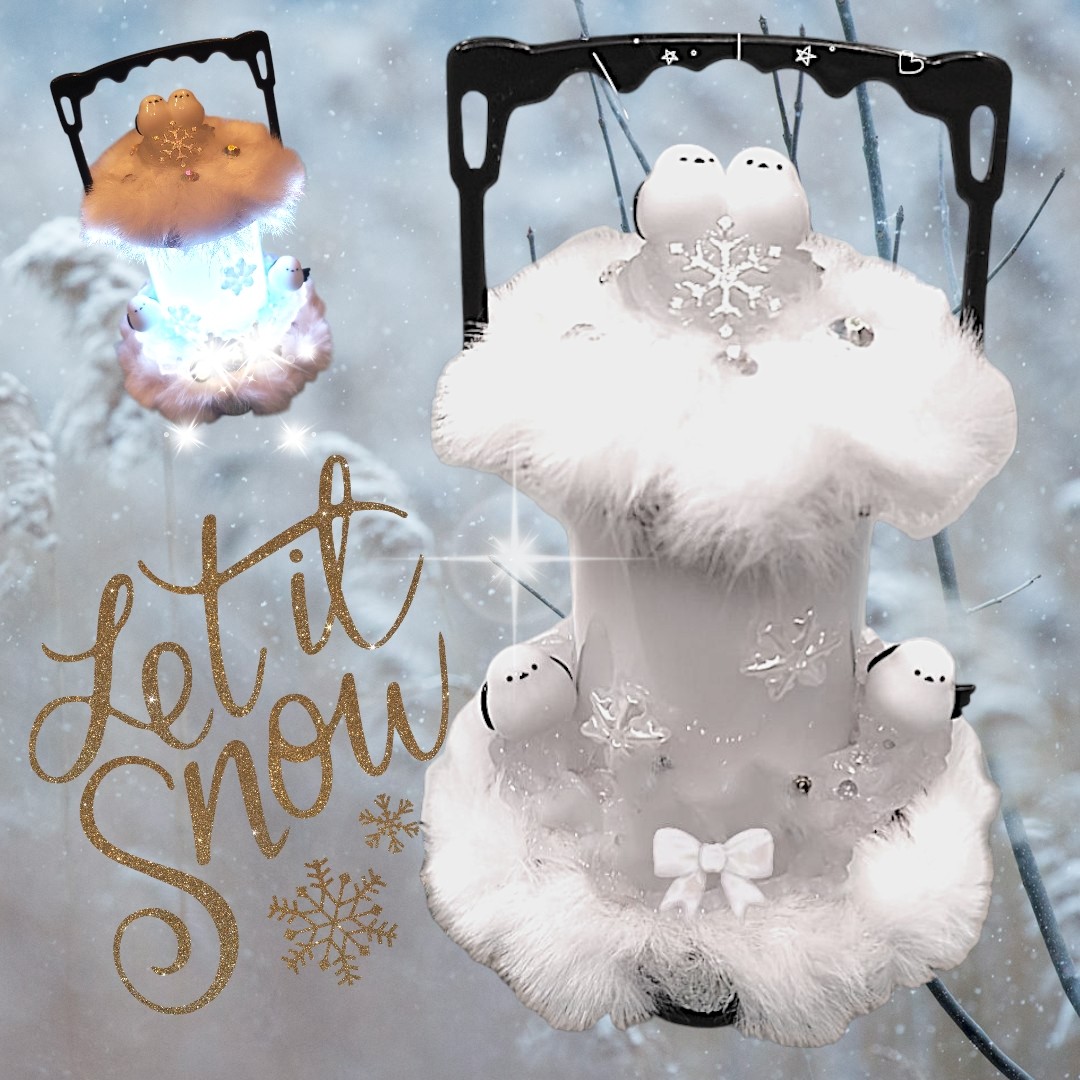 【中央】シマエナガのふわふわランタン③