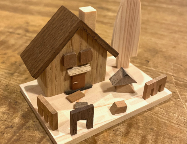 木のミニハウス作り