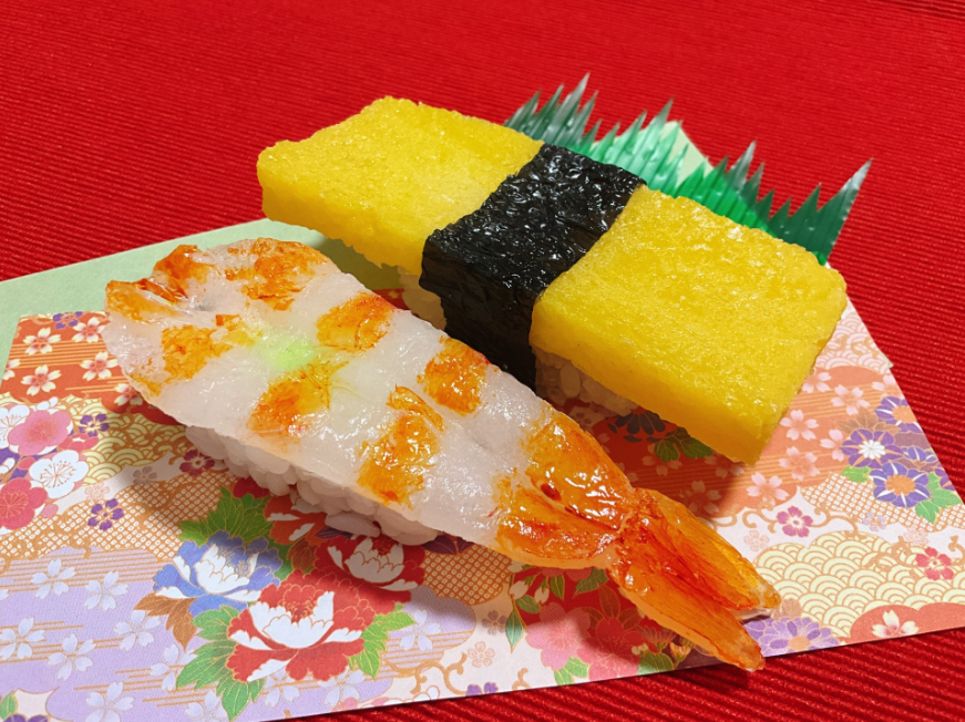 食品サンプル工房　お寿司シリーズ♪ ～みんな大好き 玉子と海老の握りを作ろう！～①
