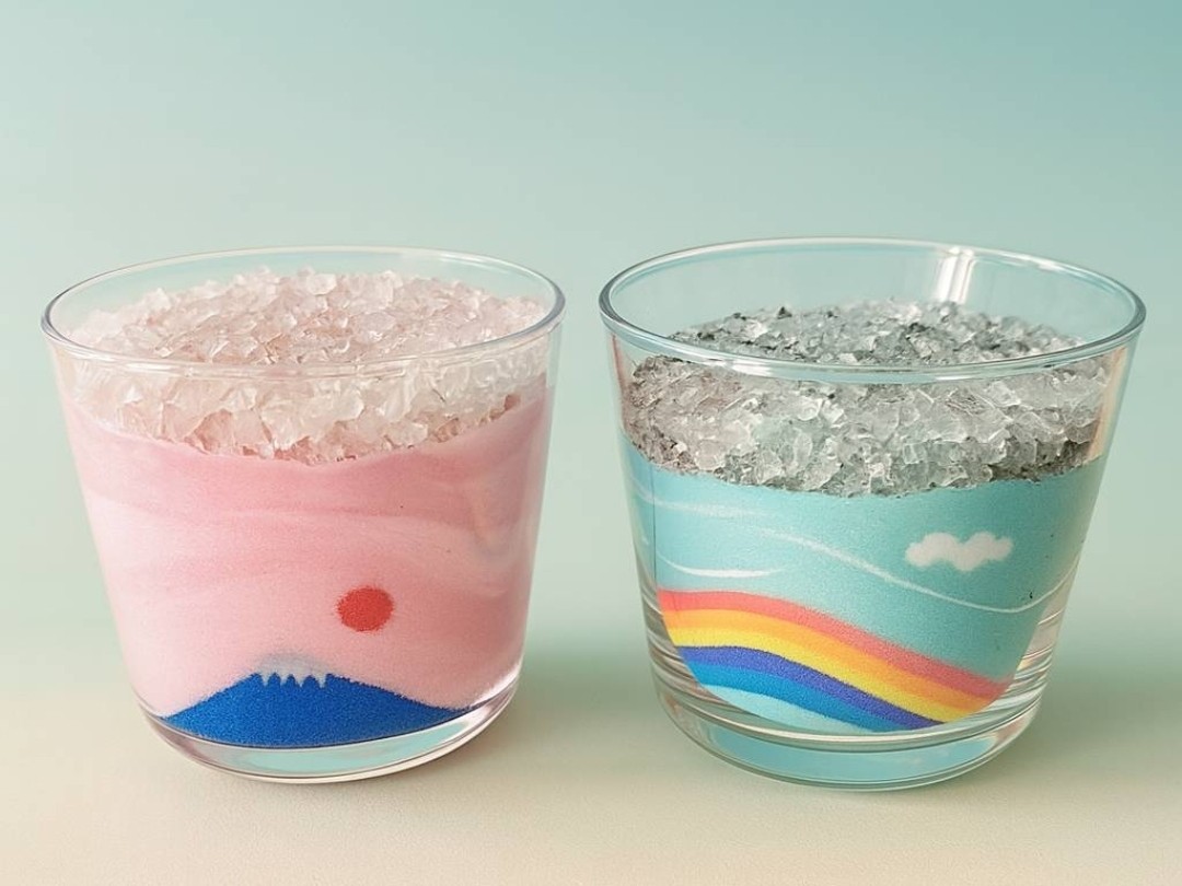 【中央】サンドdeオブジェを作ろう！ 〜山と虹を描こう〜③